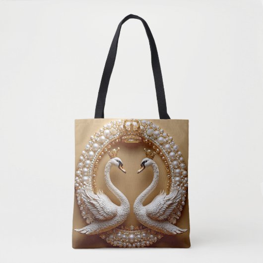 Trouwzwanen Tote Bag (Voorkant)