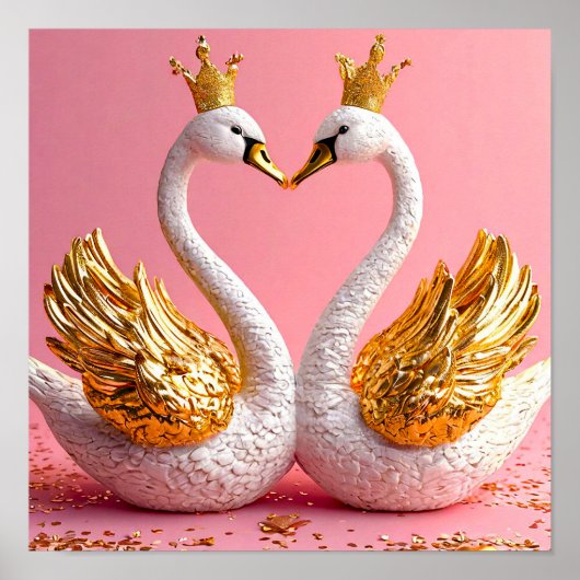 Trouwzwanen Witte Genade Pure Liefde 🦢🤍✨ Poster (Voorkant)