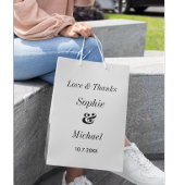 Trouwzwart Wit Klassiek Eenvoudig  Medium Cadeauzakje