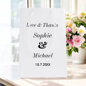 Trouwzwart Wit Klassiek Eenvoudig  Medium Cadeauzakje