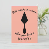  Trowel voor Aangepast Roze en Zwarte Archeoloog Kaart (Staand voorkant)