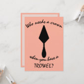  Trowel voor Aangepast Roze en Zwarte Archeoloog Kaart (Voorkant / Achterkant in situ)