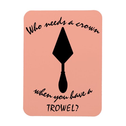  Trowel voor Aangepast Roze en Zwarte Archeoloog Magneet (Verticaal)