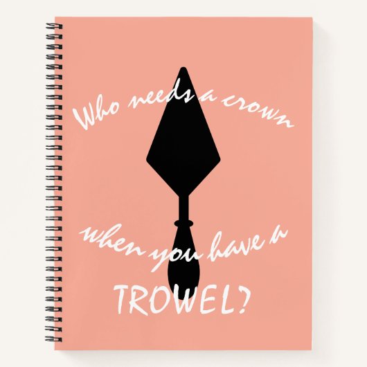  Trowel voor Aangepast Roze en Zwarte Archeoloog Notitieboek (Voorkant)