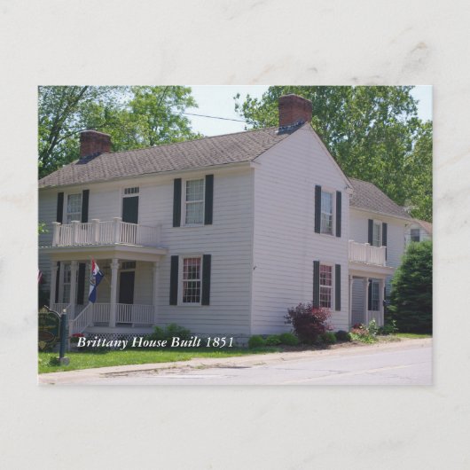 Troy 066, Brittany House Built 1851 Briefkaart (Voorkant)