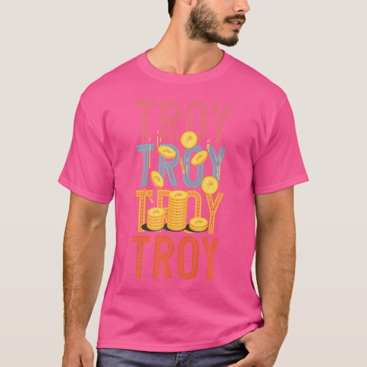 Troy Aangepaste Munt Collectie Hobbyist T-shirt (Voorkant)