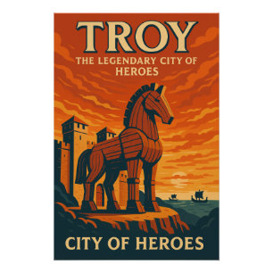 Troy – de legendarische stad van de helden perfect poster