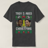 Troy en Abed tijdens de kerstdagen T-shirt (Design voorkant)