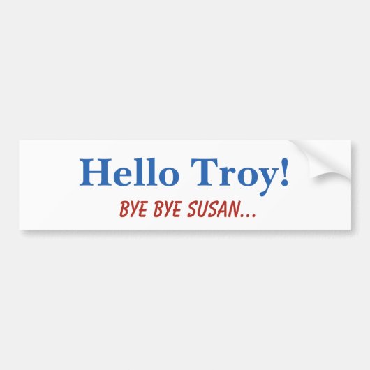 Troy Jackson voor de Amerikaanse Senaat Bumpersticker (Voorkant)
