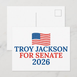 Troy Jackson voor Senaat 2026 Maine-verkiezing Briefkaart
