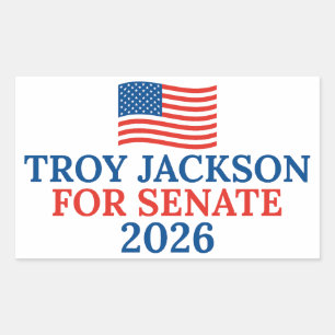 Troy Jackson voor Senaat 2026 Maine-verkiezing Rechthoekige Sticker