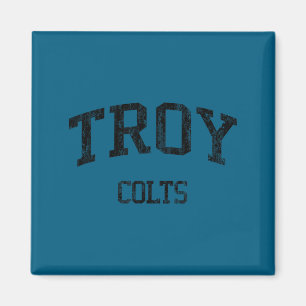 Troy middelbare school hs troy mi vintage sport magneet