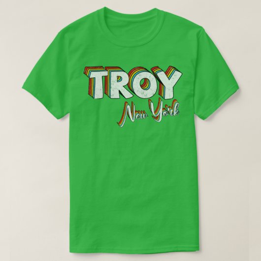 Troy Nu York City Retro Esthetisch T-shirt (Design voorkant)