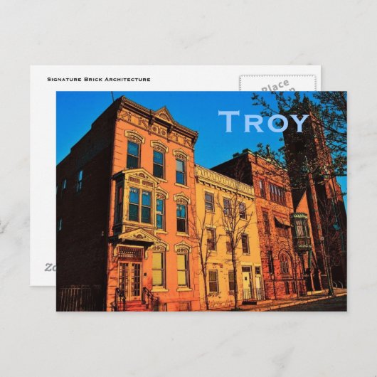 Troy (NY) Briefkaart (Voorkant / Achterkant)
