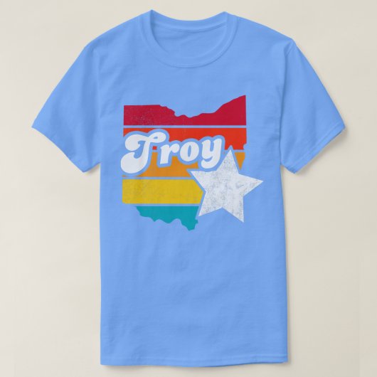 Troy Ohio  Verdrietig Souvenir 2 T-shirt (Design voorkant)