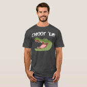 Troy Swamp Choot Em Alligator Gator Hunting T-shirt (Voorkant volledig)