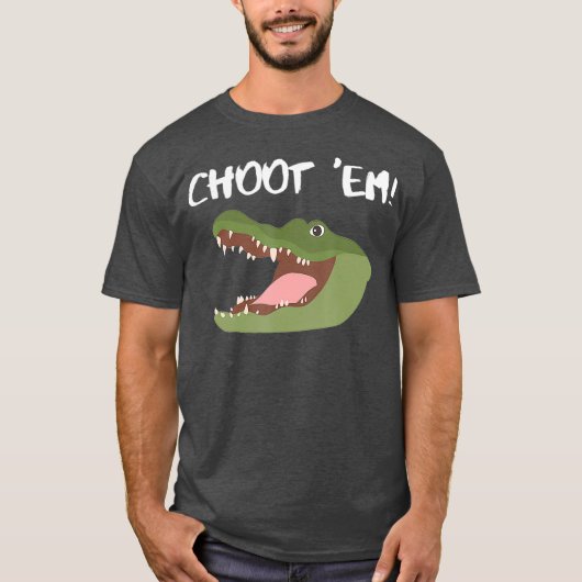 Troy Swamp Choot Em Alligator Gator Hunting T-shirt (Voorkant)