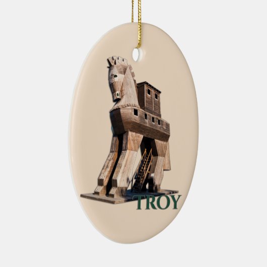 Troy: Trojaans paard Keramisch Ornament (Rechts)