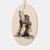 Troy: Trojaans paard Keramisch Ornament (Links)