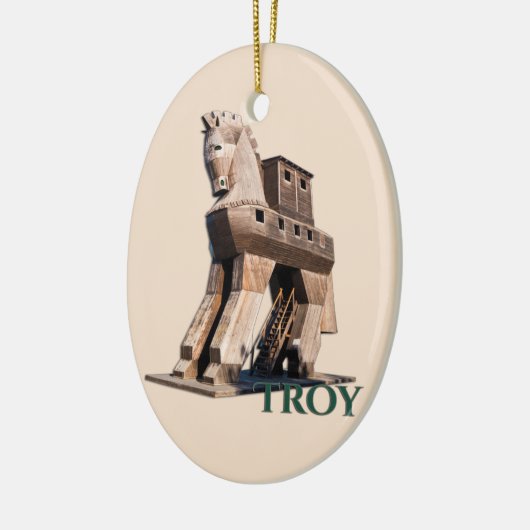 Troy: Trojaans paard Keramisch Ornament (Links)