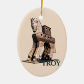 Troy: Trojaans paard Keramisch Ornament (Voorkant)