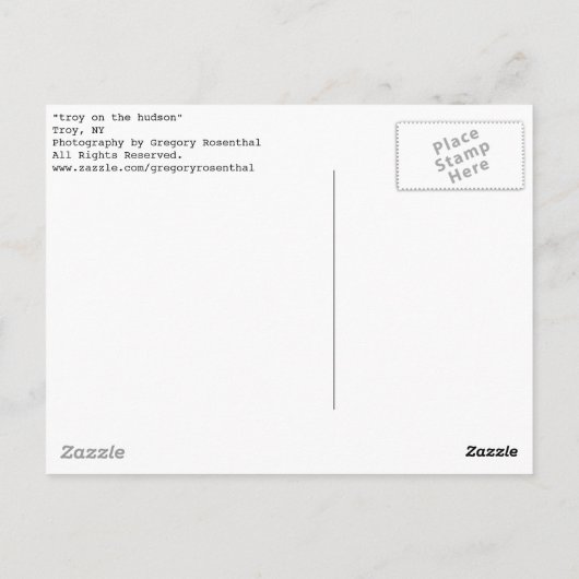 troy van de hudson briefkaart (Achterkant)