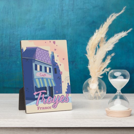 Troyes France reisposter Fotoplaat (Zijkant)