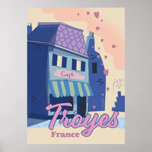 Troyes France reisposter Poster (Voorkant)