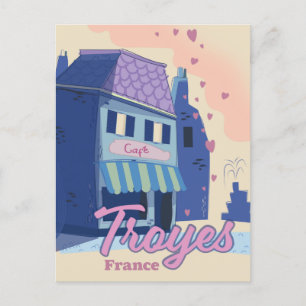 Troyes France reisposter Uitnodiging Briefkaart