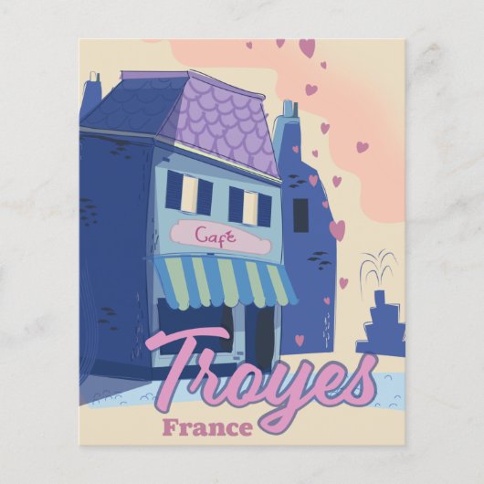 Troyes Frankrijk reisposter Flyer (Voorkant)