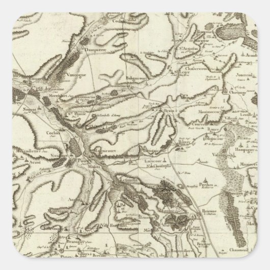 Troyes Vierkante Sticker (Voorkant)