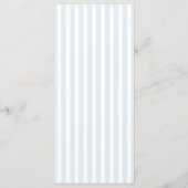 Troyse Blauwe Strepen Tijdloze Luxe Script Bruilof Menu (Achterkant)