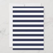 Troyse Bruiloft Navy Blue Schrift Kaart (Achterkant)