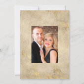 Troyse Paars, Koningsblauw en Gouden Bloemige Trou Save The Date (Achterkant)