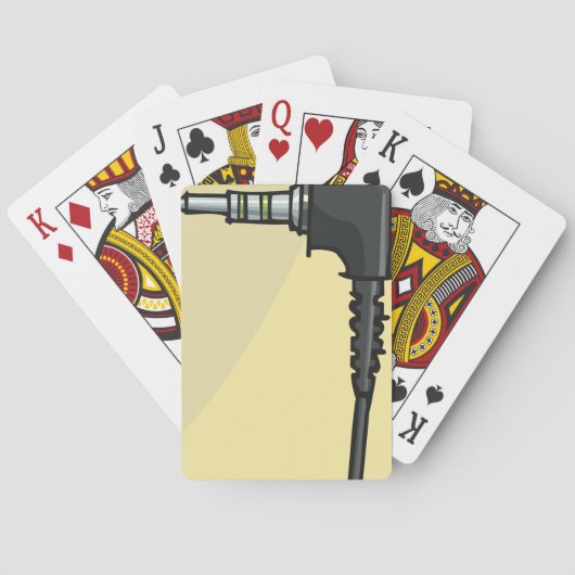 TRRS Audio Jack Connector Tech Gadget Illustratie Pokerkaarten (Achterkant)