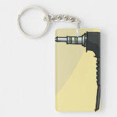TRRS Audio Jack Connector Tech Gadget Illustratie Sleutelhanger (Voorkant)