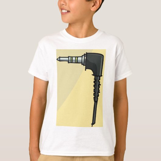 TRRS Audio Jack Connector Tech Gadget Illustratie T-shirt (Voorkant)