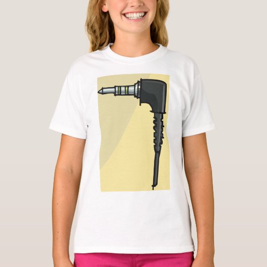 TRRS Audio Jack Connector Tech Gadget Illustratie T-shirt (Voorkant)