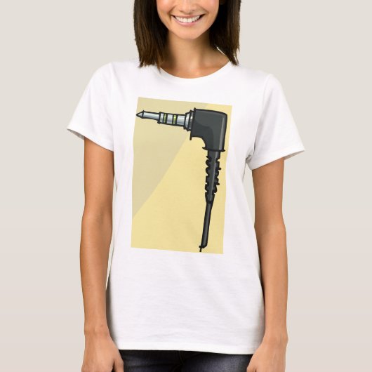 TRRS Audio Jack Connector Tech Gadget Illustratie T-shirt (Voorkant)
