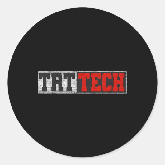 Trt Tech Funny Fitness Workout Cool Gym Ronde Sticker (Voorkant)