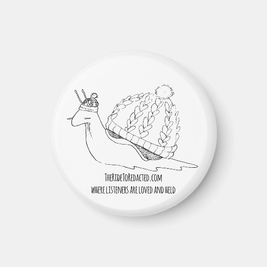 TRTR Sheldon de gezellige slak knop Magneet (Voorkant)
