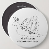 TRTR Sheldon de gezellige slak knop Ronde Button 6,0 Cm (Voorkant /achterkant)