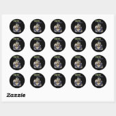 Truc Behandeling _ Kabouter Hond _ Engelse Bulldog Ronde Sticker (Vel)