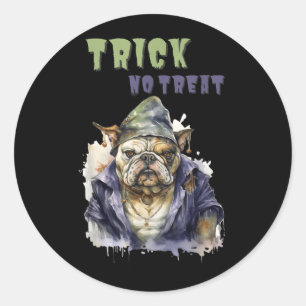 Truc Behandeling _ Kabouter Hond _ Engelse Bulldog Ronde Sticker