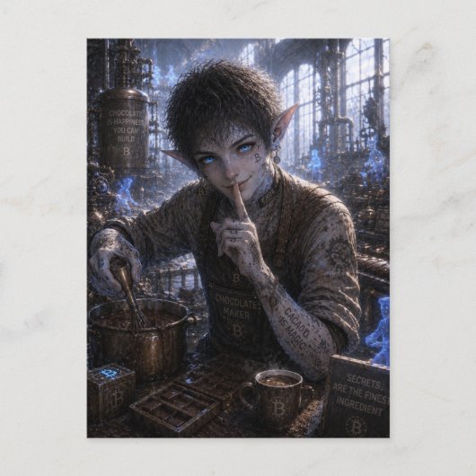 Truc / Chocolade Meester / Chocoladefabriek Briefkaart (Voorkant)