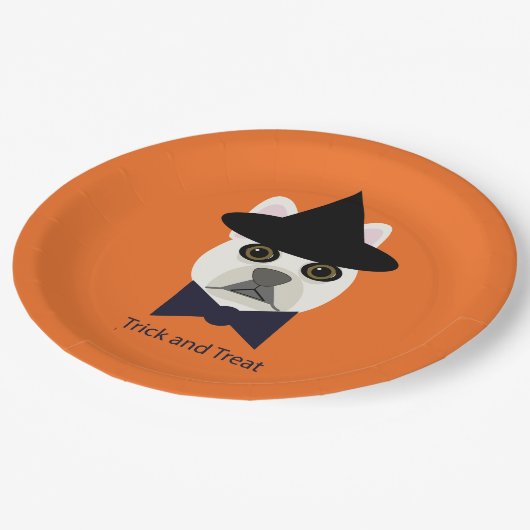 TRUC EN TRAKTEER FRENCHIE PAPIEREN BORDJE (Gekanteld)