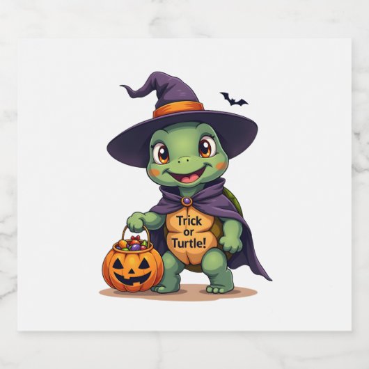 truc met schildpadden sparkling wijnetiket (Enkel label)