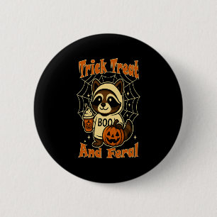 Truc of Behandeling en Wilde Mop Halloween Ronde Button 5,7 Cm