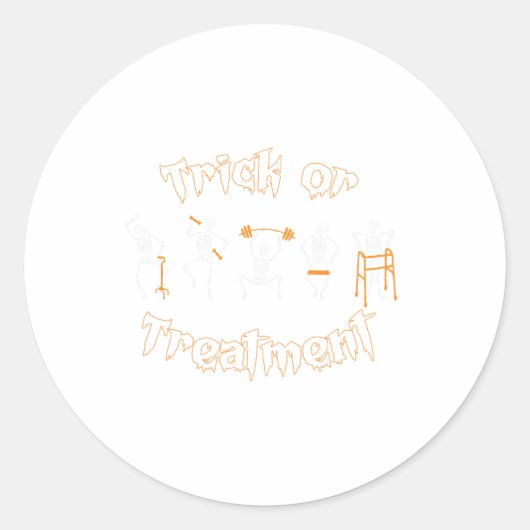 Truc of behandeling PT fysiotherapeut H Ronde Sticker (Voorkant)