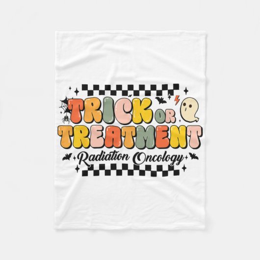 Truc of behandeling Straling Oncologie Halloween 1 Fleece Deken (Voorkant)